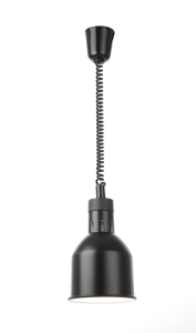 Függesztett melegentartó lámpa hengeres alakú – Fekete – 230V / 250W – ø175x(H)250 mm - HENDI 273852