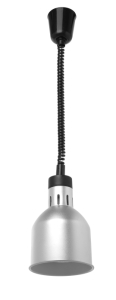Függesztett melegentartó lámpa hengeres alakú – Ezüst – 230V / 250W – ø175x(H)250 mm - HENDI 273883