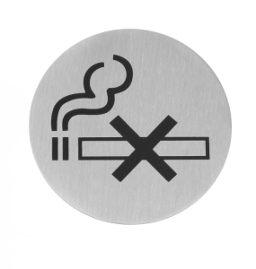 Ajtótábla – nem dohányzó – ø75 mm - HENDI 663639