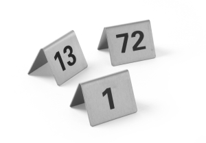 Asztalszám tábla – számok 61-72-ig – 50x35x(H)40 mm - HENDI 663899