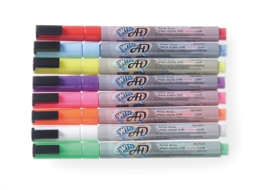 Tábla filctollak – 1 fehér, 1 piros, 1 kék, 1 zöld, 1 citromsárga, 1 lila, 1 naracssárga és 1 rózsaszín filctoll - HENDI 664278