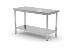 Budget Line rozsdamentes asztal – mélység: 600mm –  600x600x(H)850mm - HENDI 817094