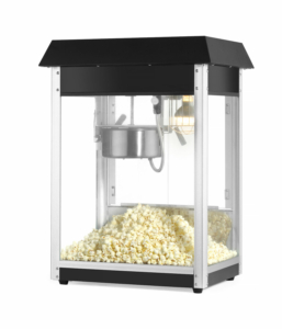 Popcorn készítő gép – professzionális – fekete – 230V / 1500W – 560x420x(H)770mm - HENDI 282762